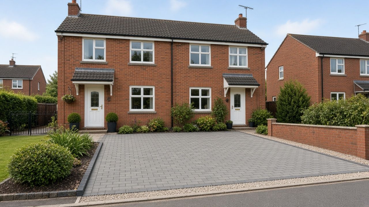 Tidy finished driveway