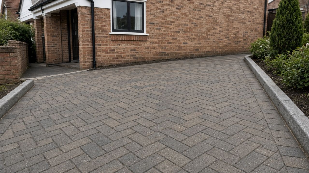 Block paved driveway